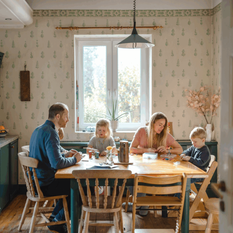 Kitchen, modern farmhouse style, family dinner, Thomson GA