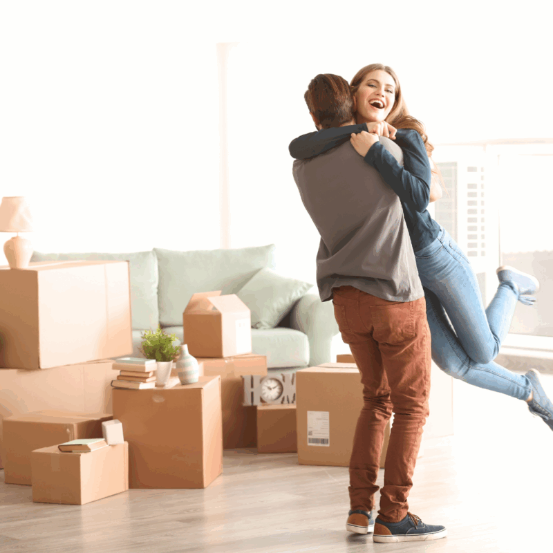 Sell house fast, happy couple, new home, packing to move, Thomson GA